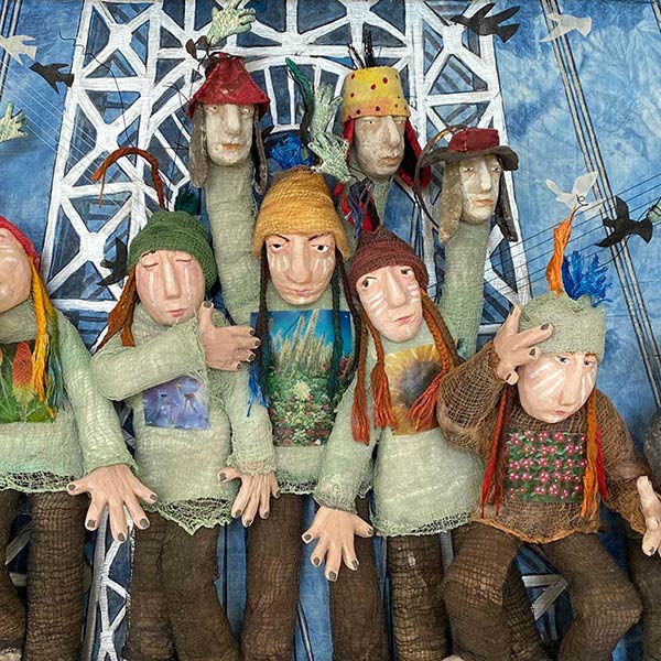 Personages with Long Ears - 22 x 30 x 6